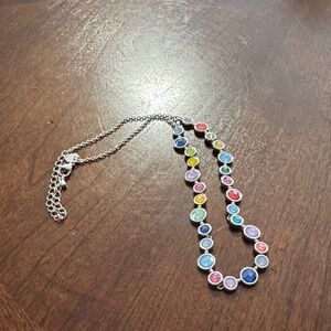 Like new! Touchstone Crystal Multicolor Necklace 18 inch length